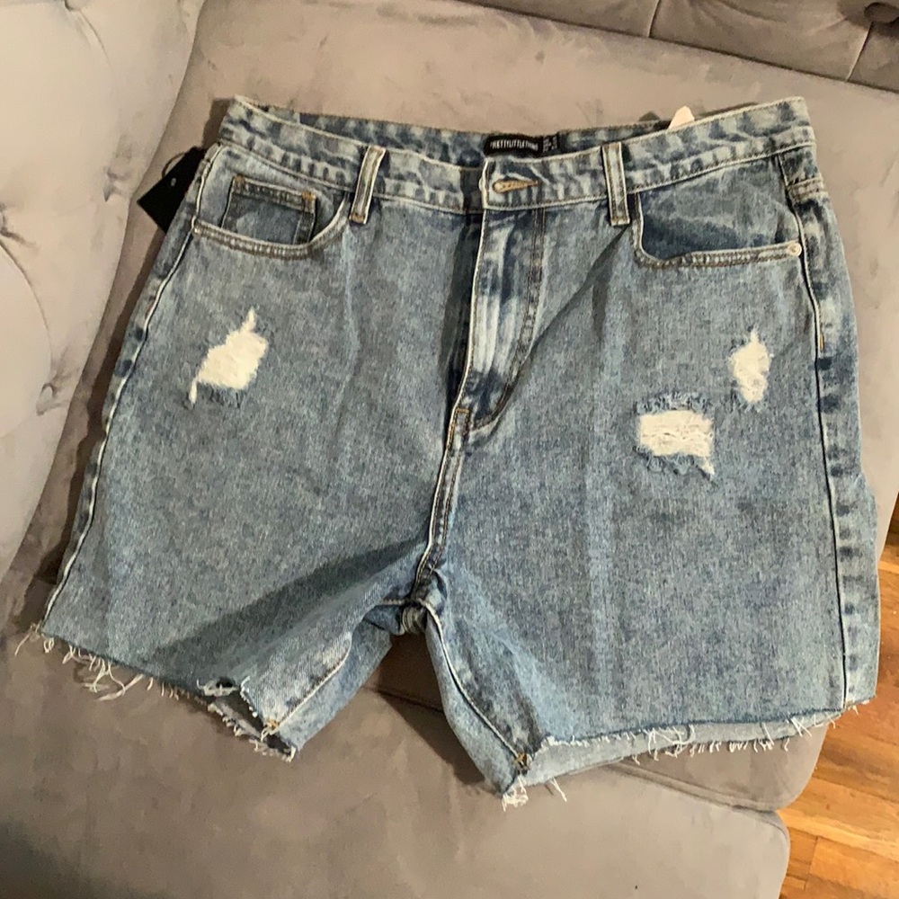 Cut off denim shorts